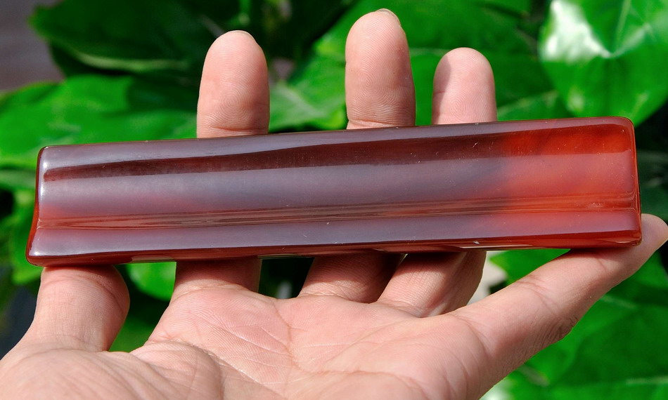 Red Agate Gemstone Paperweight Stick Tool Carnelian