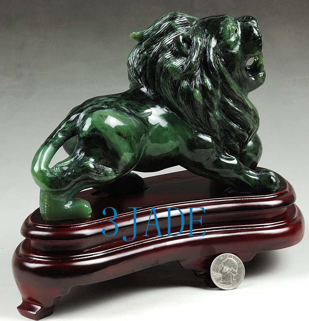 jade foo dog statues